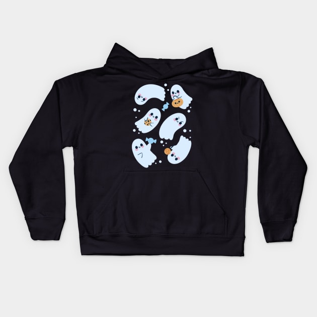 Sweet Ghosts Kids Hoodie by Lobomaravilha